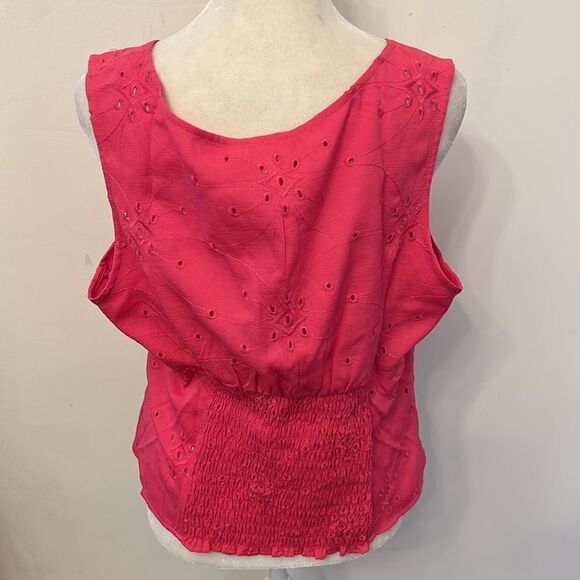 COPY - The General Good hot pink eyelet sleeveless blouse Size XL NWOT - Picture 6 of 10